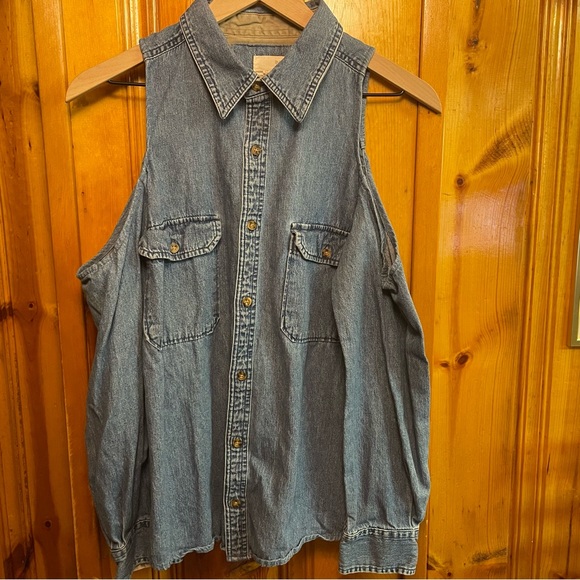 Urban Renewal Off The Shoulder Denim Top - size S - Picture 4 of 7